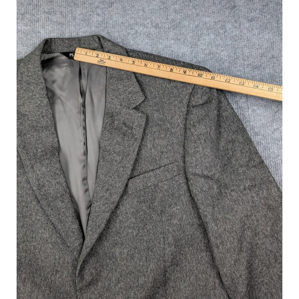 Jos A Bank Blazer Mens 43L Gray Camel Quiet Luxury Timeless Career Sport Coat